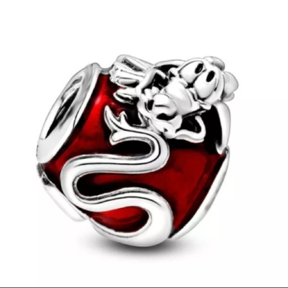 Disney Mulan Mushu Dragon In Red Ball Charm - Not Pandora